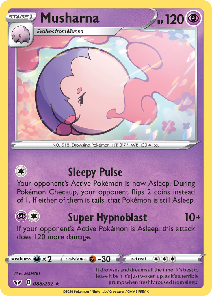 Musharna (088/202) [Sword & Shield: Base Set] Reverse Holofoil