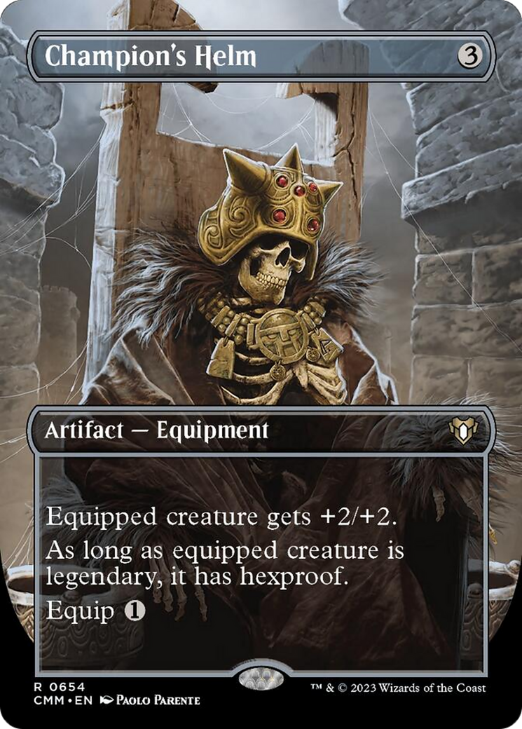 Champion's Helm (Borderless Alternate Art) [Commander Masters] Foil