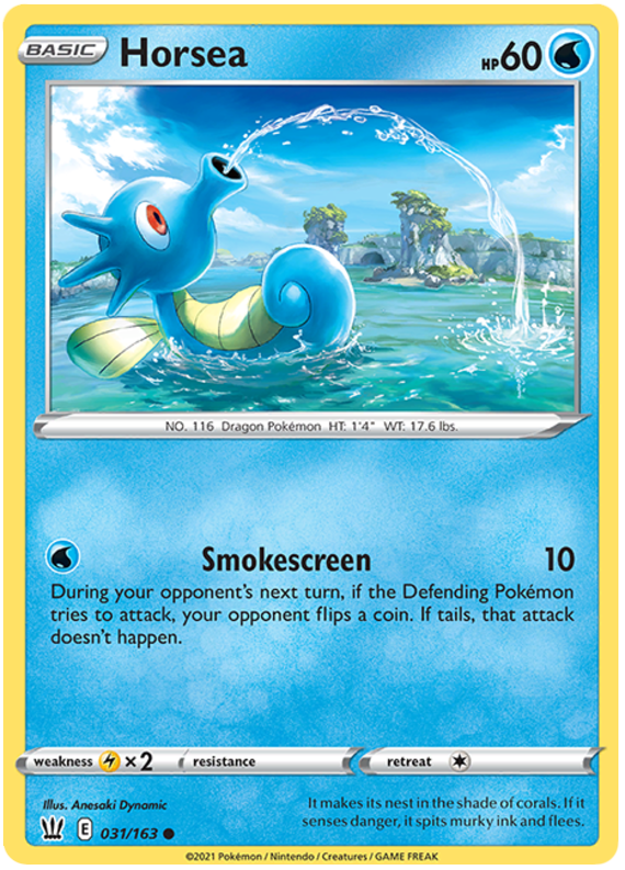 Horsea (031/163) [Sword & Shield: Battle Styles] Reverse Holofoil