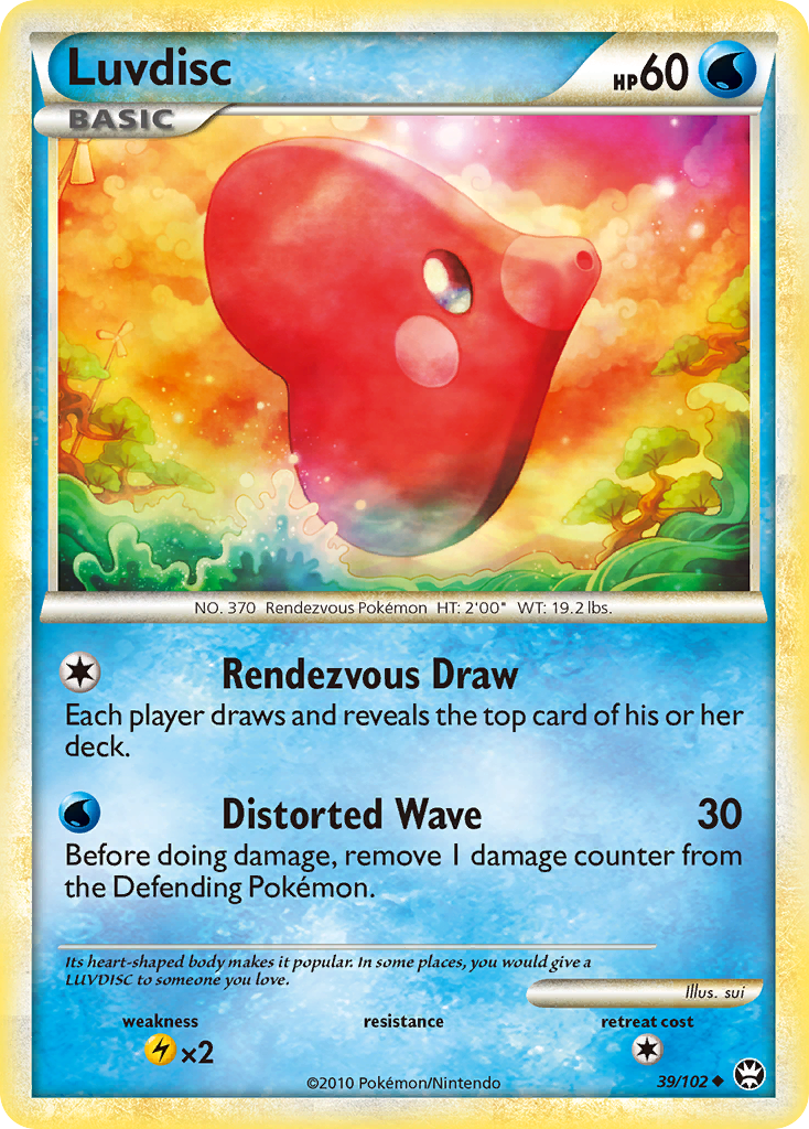 Luvdisc (39/102) [HeartGold & SoulSilver: Triumphant] Reverse Holofoil