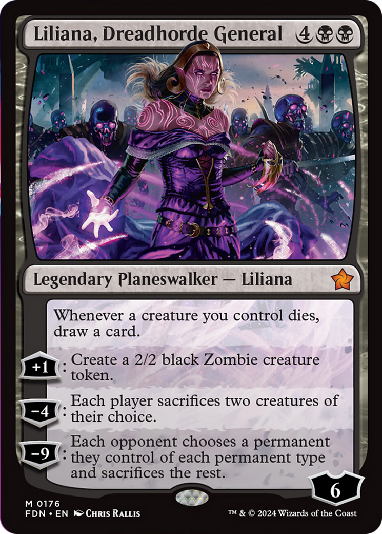Liliana, Dreadhorde General [Foundations] Foil
