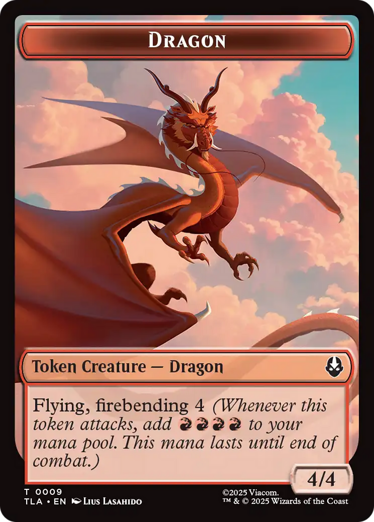 Dragon // Food (0019) Double-Sided Token [Avatar: The Last Airbender Tokens] Foil