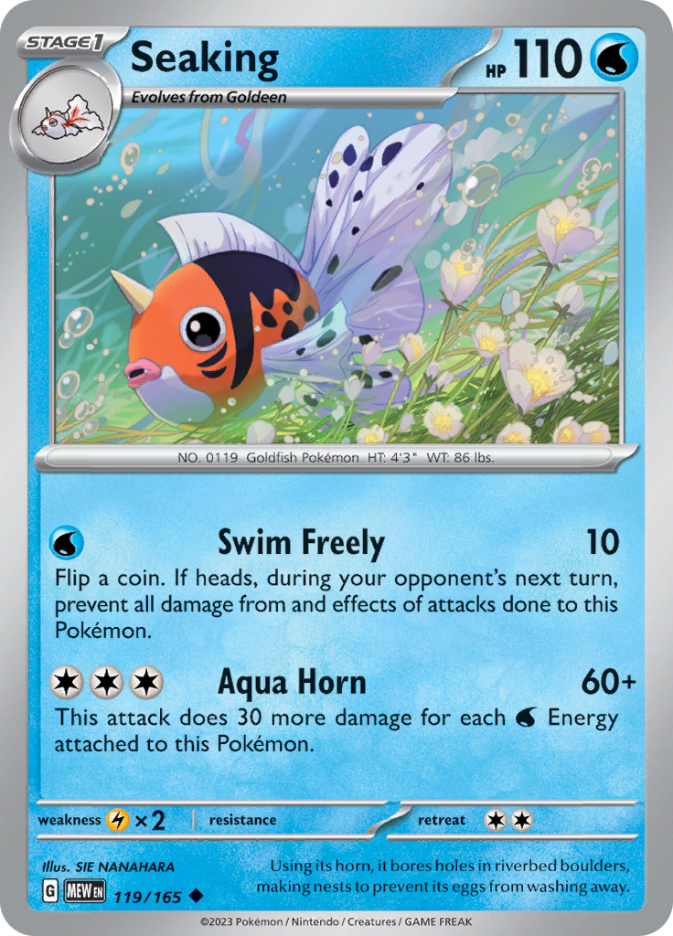 Seaking (119/165) [Scarlet & Violet 151] Reverse Holofoil