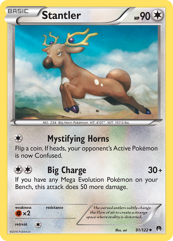 Stantler (91/122) [XY: BREAKpoint] Reverse Holofoil