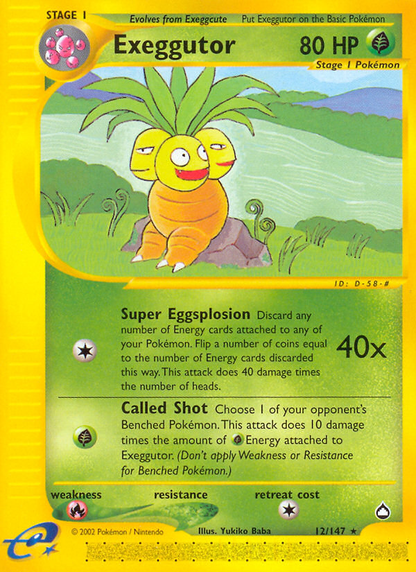 Exeggutor (12/147) [Aquapolis] Reverse Holofoil