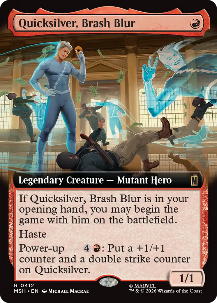 Quicksilver, Brash Blur (Extended Art) [Marvel Super Heroes] Foil