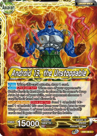 Android 13, Android 14, & Android 15 // Android 13, the Unstoppable (EB1-38) [Battle Evolution Booster] Parallel Foil