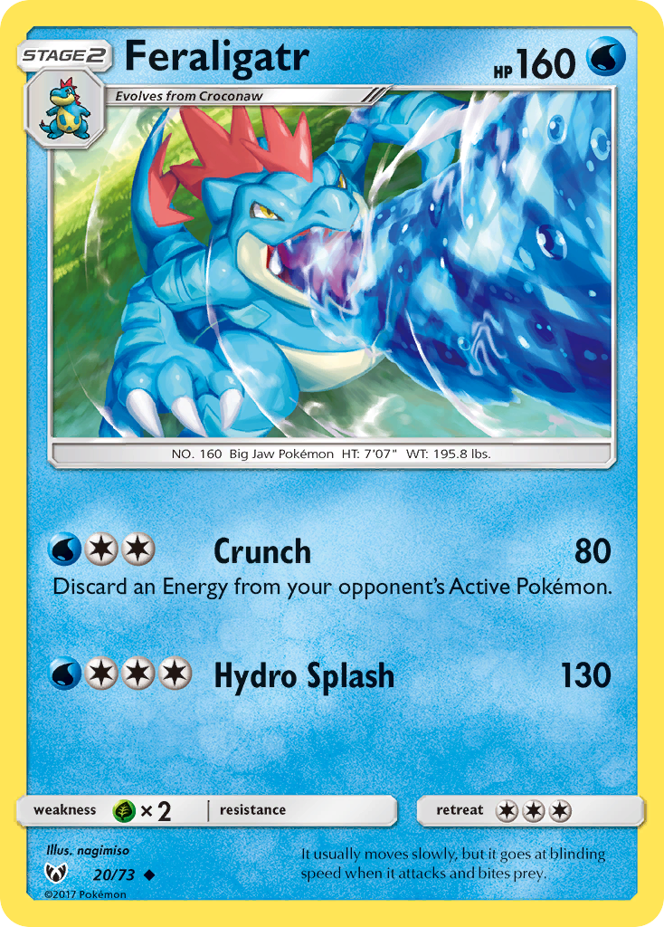 Feraligatr (20/73) [Sun & Moon: Shining Legends] Reverse Holofoil