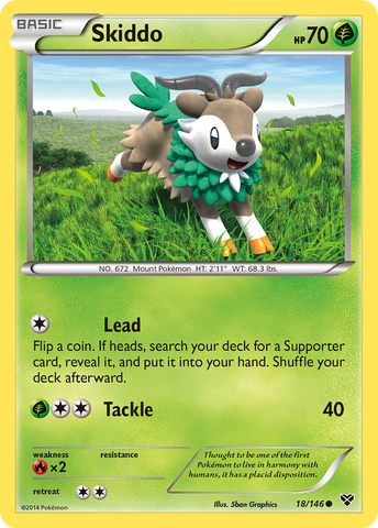 Skiddo (18/146) [XY: Base Set] Reverse Holofoil