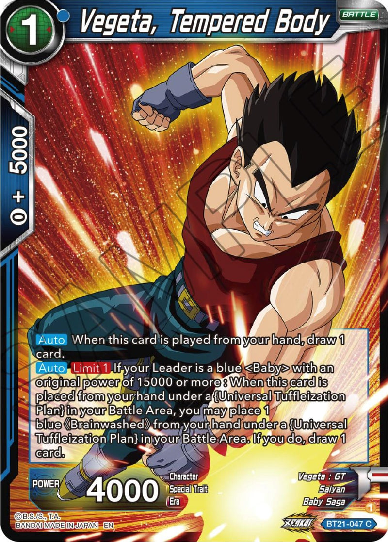 Vegeta, Tempered Body (BT21-047) [Wild Resurgence] Parallel Foil