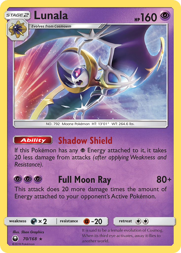 Lunala (70/168) [Sun & Moon: Celestial Storm] Reverse Holofoil