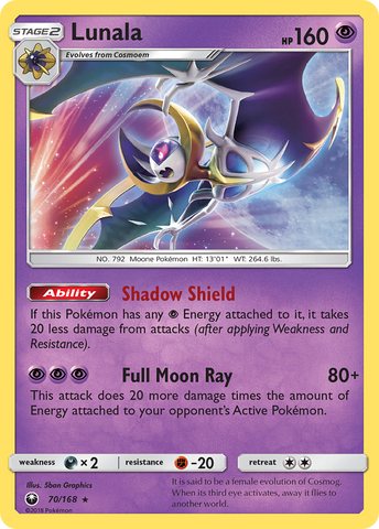 Lunala (70/168) [Sun & Moon: Celestial Storm] Reverse Holofoil