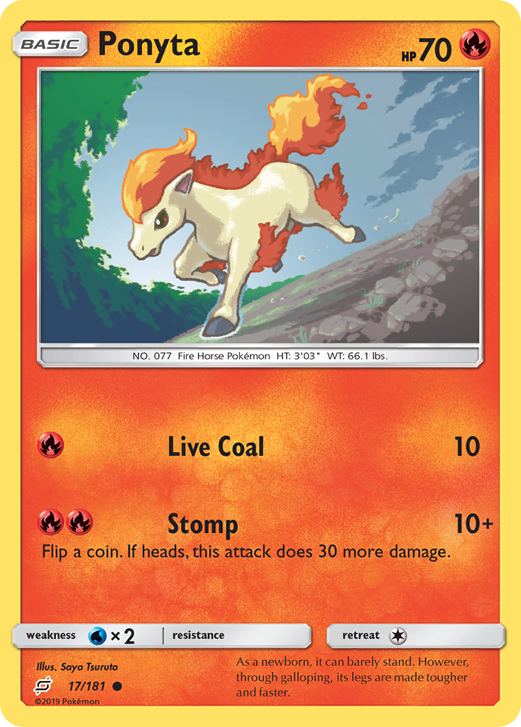 Ponyta (17/181) [Sun & Moon: Team Up] Reverse Holofoil