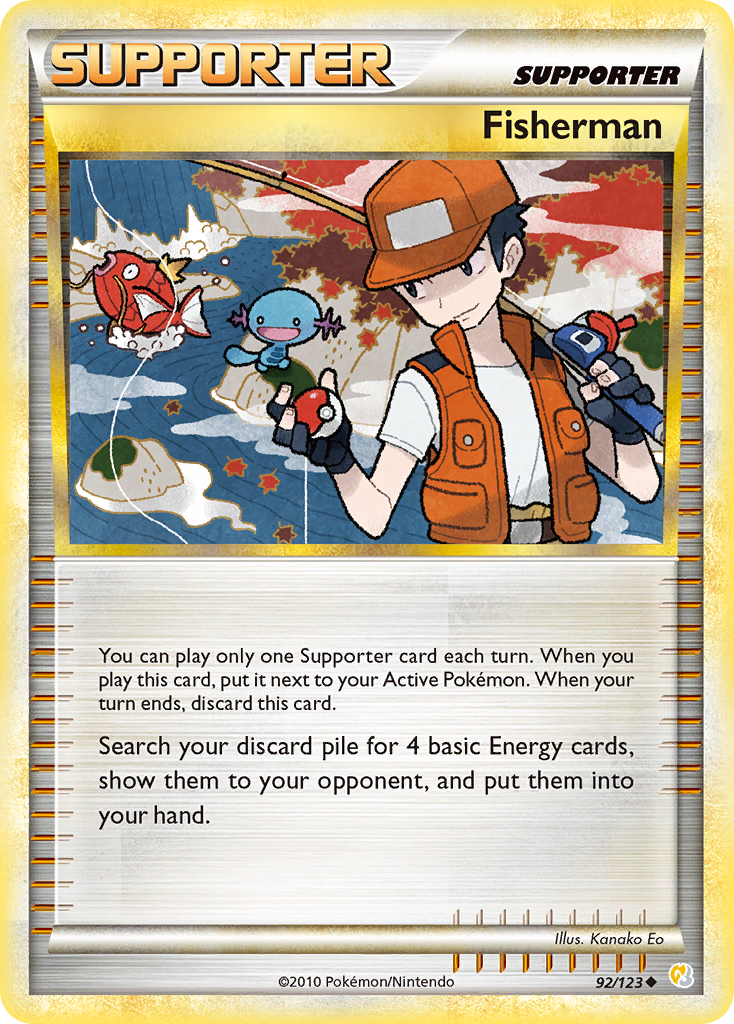 Fisherman (92/123) [HeartGold & SoulSilver: Base Set] Reverse Holofoil