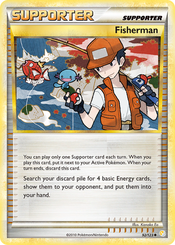 Fisherman (92/123) [HeartGold & SoulSilver: Base Set] Reverse Holofoil