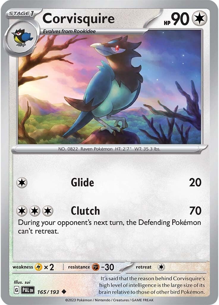 Corvisquire (165/193) [Scarlet & Violet: Paldea Evolved] Reverse Holofoil
