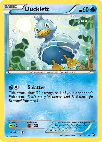 Ducklett (29/101) [Black & White: Plasma Blast] Reverse Holofoil