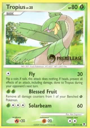 Tropius (52/111) (Prerelease Promo) [Nintendo: Black Star Promos] Holofoil