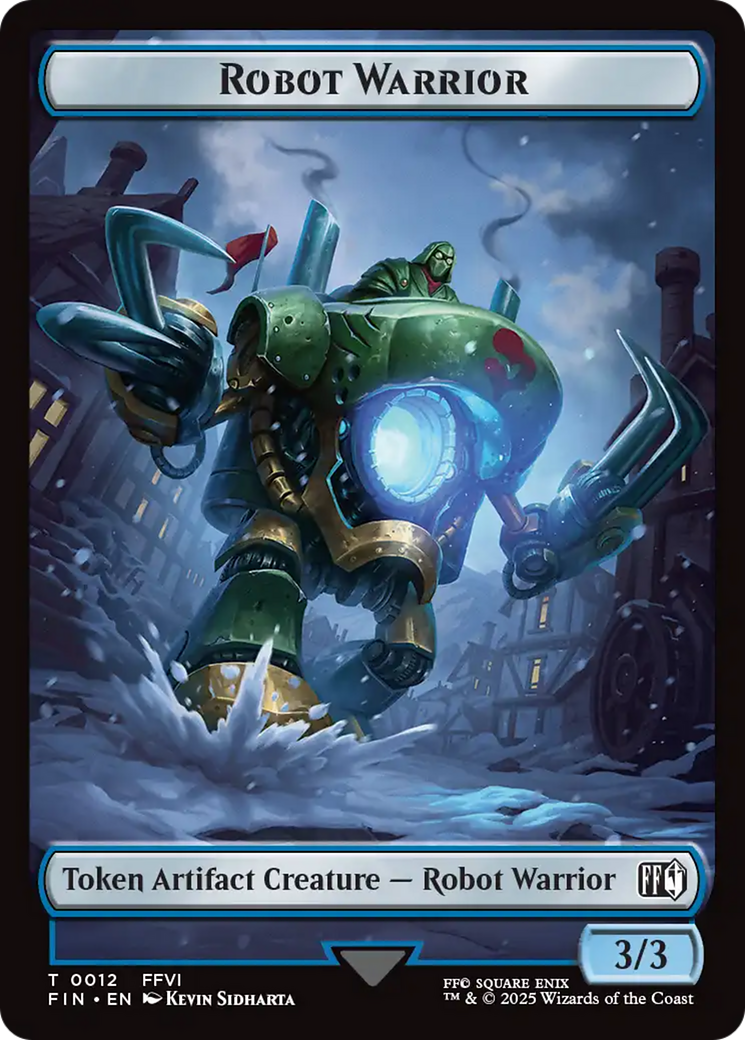 Hero (0008) // Robot Warrior (0012) Double-Sided Token [FINAL FANTASY Tokens] Foil