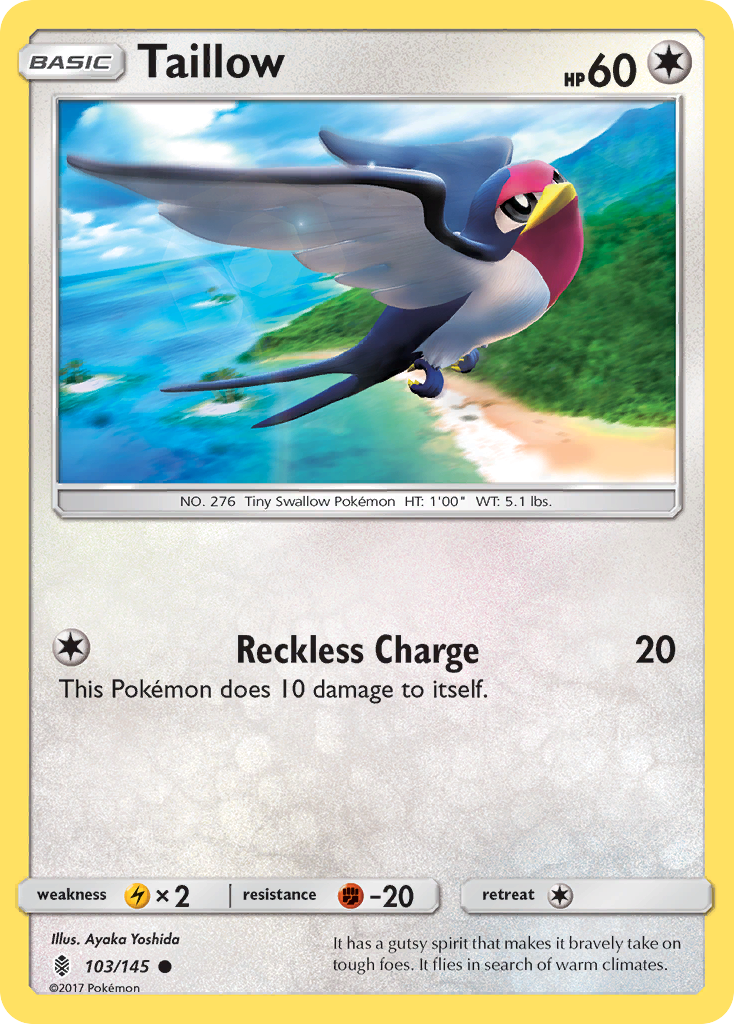 Taillow (103/145) [Sun & Moon: Guardians Rising] Reverse Holofoil