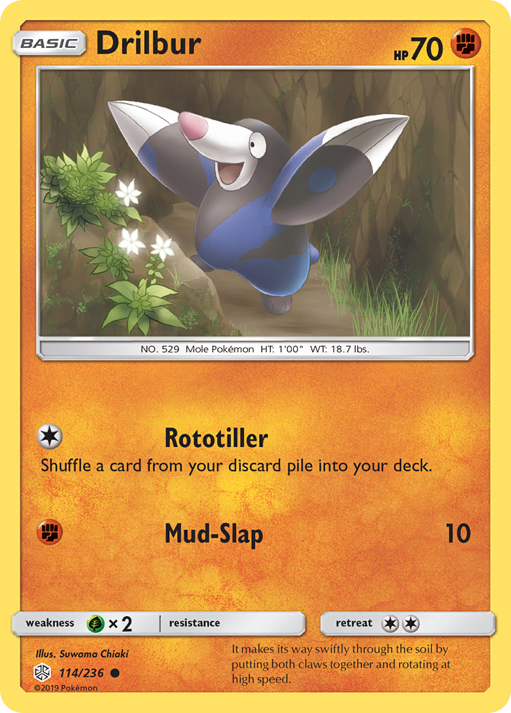Drilbur (114/236) [Sun & Moon: Cosmic Eclipse] Reverse Holofoil