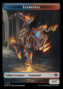 Treasure // Elemental (0037) Double-Sided Token [Commander Masters Tokens] Foil