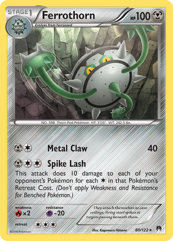 Ferrothorn (80/122) [XY: BREAKpoint] Reverse Holofoil