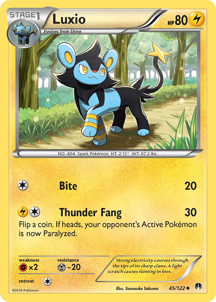 Luxio (45/122) [XY: BREAKpoint] Reverse Holofoil