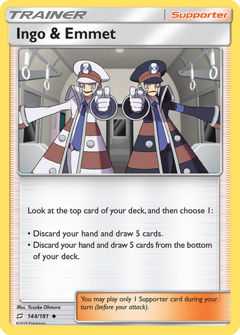 Ingo & Emmet (144/181) [Sun & Moon: Team Up] Reverse Holofoil