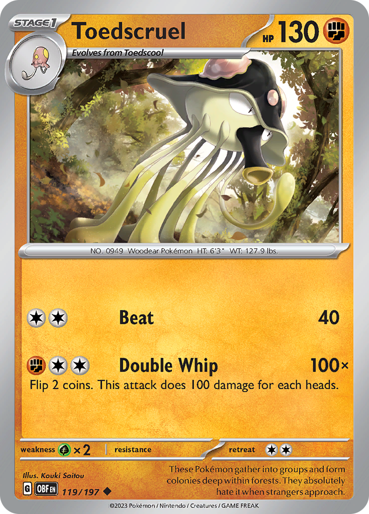 Toedscruel (119/197) [Scarlet & Violet: Obsidian Flames] Reverse Holofoil