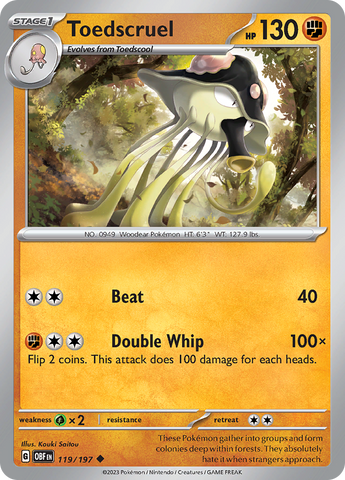 Toedscruel (119/197) [Scarlet & Violet: Obsidian Flames] Reverse Holofoil