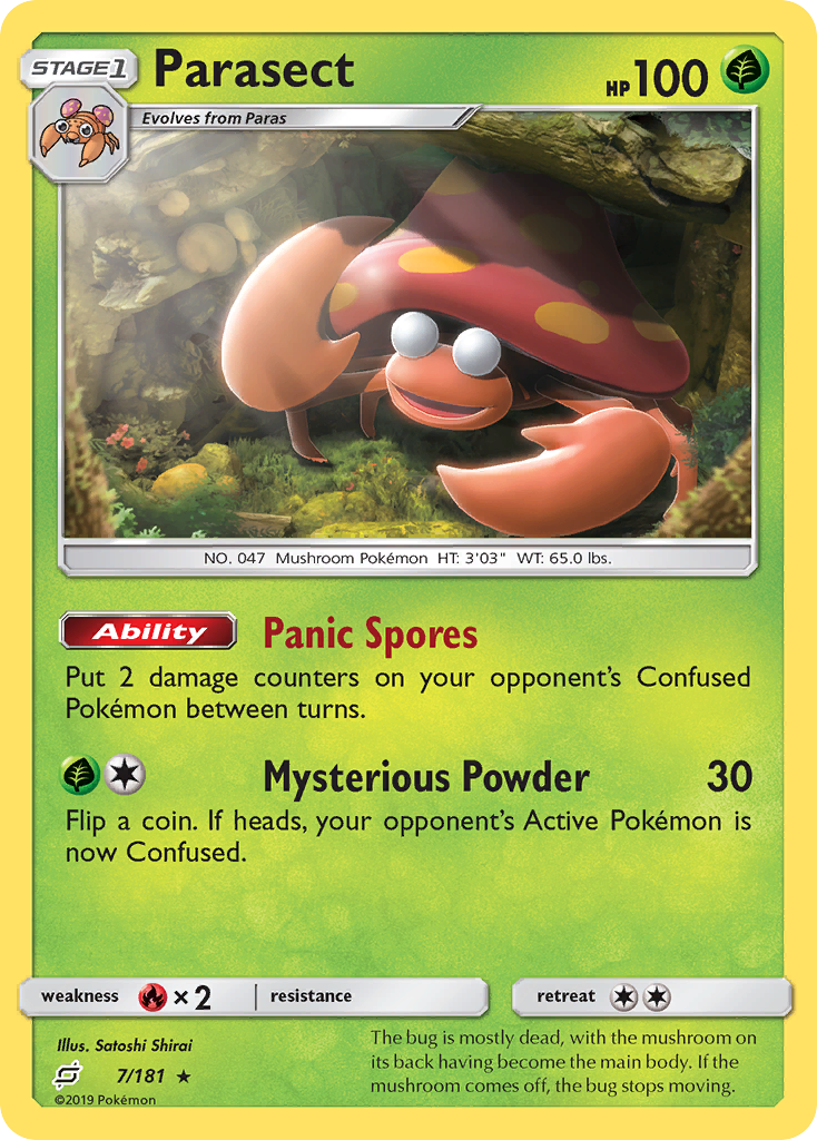 Parasect (7/181) [Sun & Moon: Team Up] Reverse Holofoil