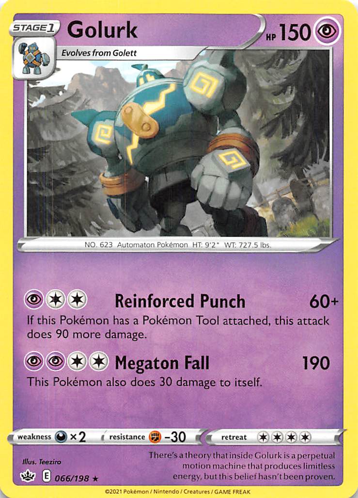Golurk (066/198) [Sword & Shield: Chilling Reign] Reverse Holofoil