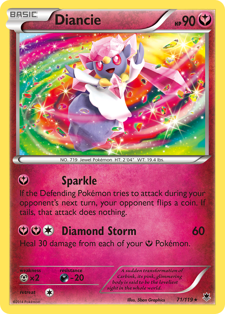 Diancie (71/119) [XY: Phantom Forces] Reverse Holofoil