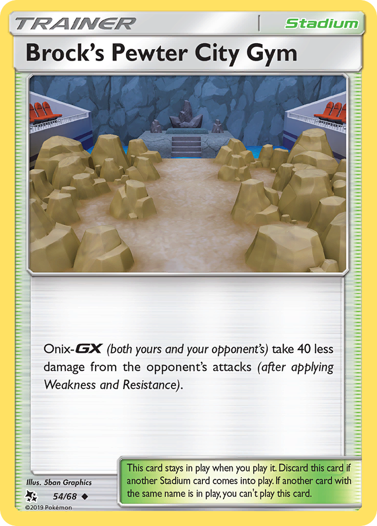 Brock's Pewter City Gym (54/68) [Sun & Moon: Hidden Fates] Reverse Holofoil