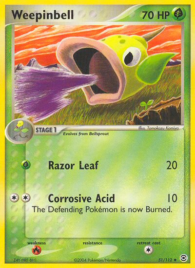 Weepinbell (51/112) [EX: FireRed & LeafGreen] Reverse Holofoil