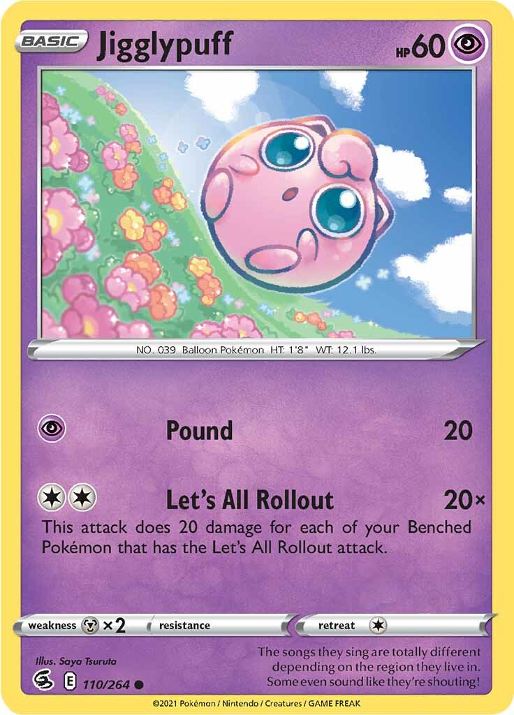 Jigglypuff (110/264) [Sword & Shield: Fusion Strike] Reverse Holofoil