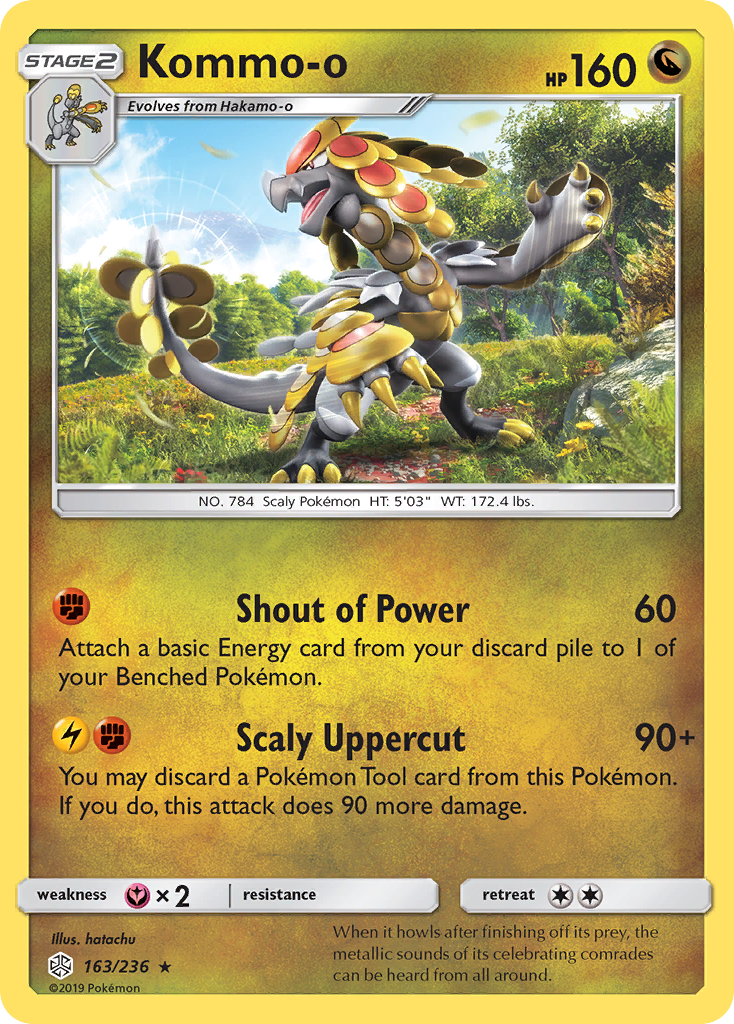 Kommo-o (163/236) [Sun & Moon: Cosmic Eclipse] Reverse Holofoil