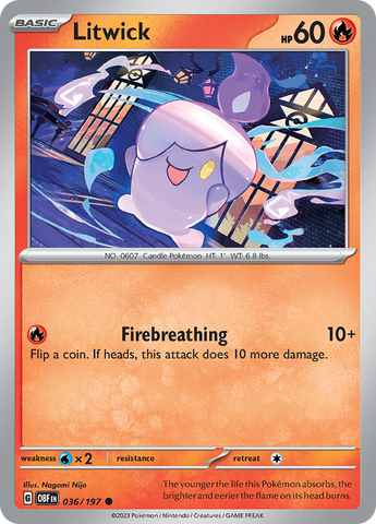 Litwick (036/197) [Scarlet & Violet: Obsidian Flames] Reverse Holofoil
