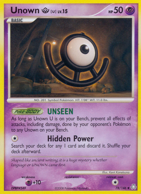 Unown U (78/146) [Diamond & Pearl: Legends Awakened] Reverse Holofoil