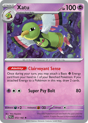 Xatu (072/182) [Scarlet & Violet: Paradox Rift] Reverse Holofoil
