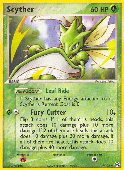 Scyther (29/112) [EX: FireRed & LeafGreen] Reverse Holofoil