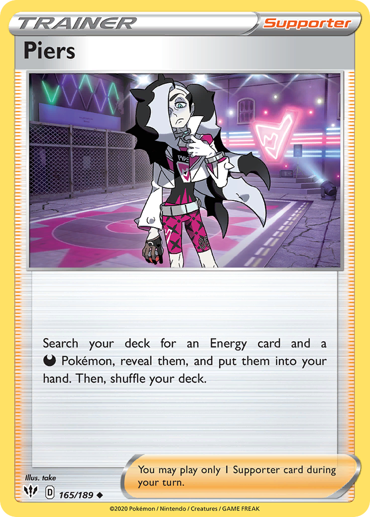Piers (165/189) [Sword & Shield: Darkness Ablaze] Reverse Holofoil