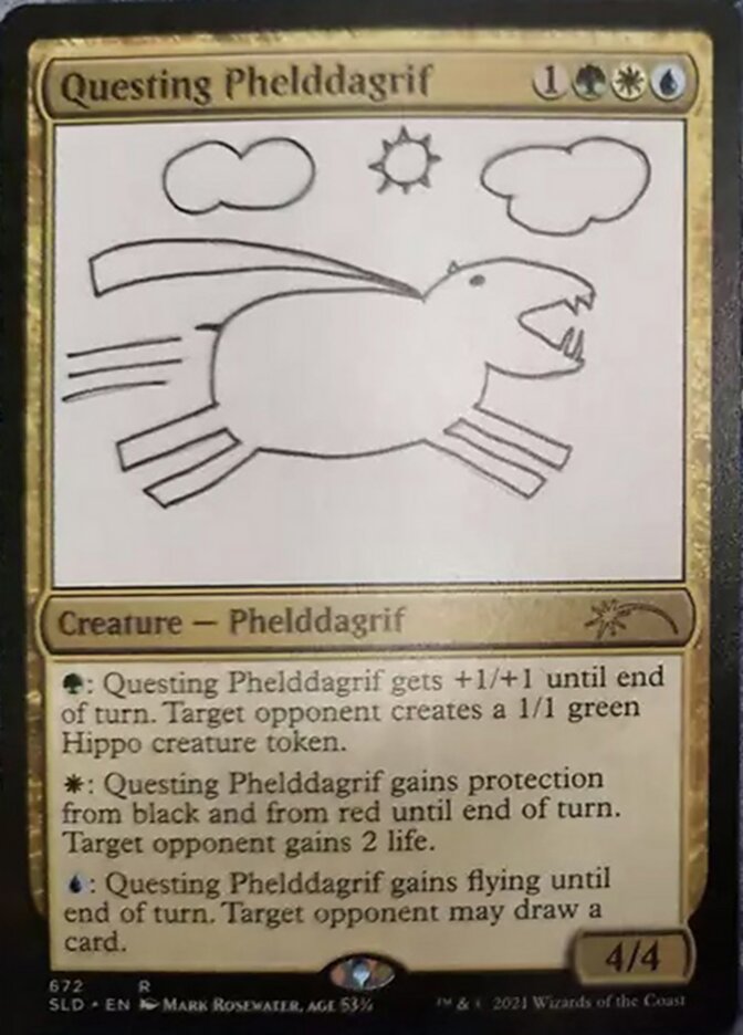 Questing Phelddagrif (672) [Secret Lair Drop Promos] Foil