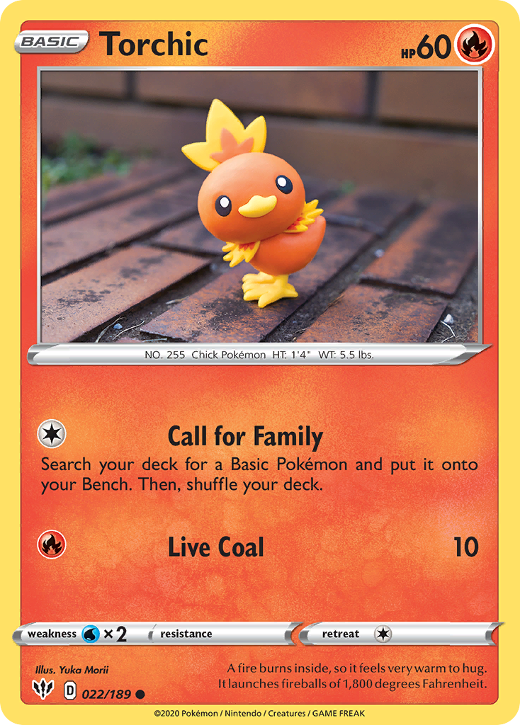 Torchic (022/189) [Sword & Shield: Darkness Ablaze] Reverse Holofoil