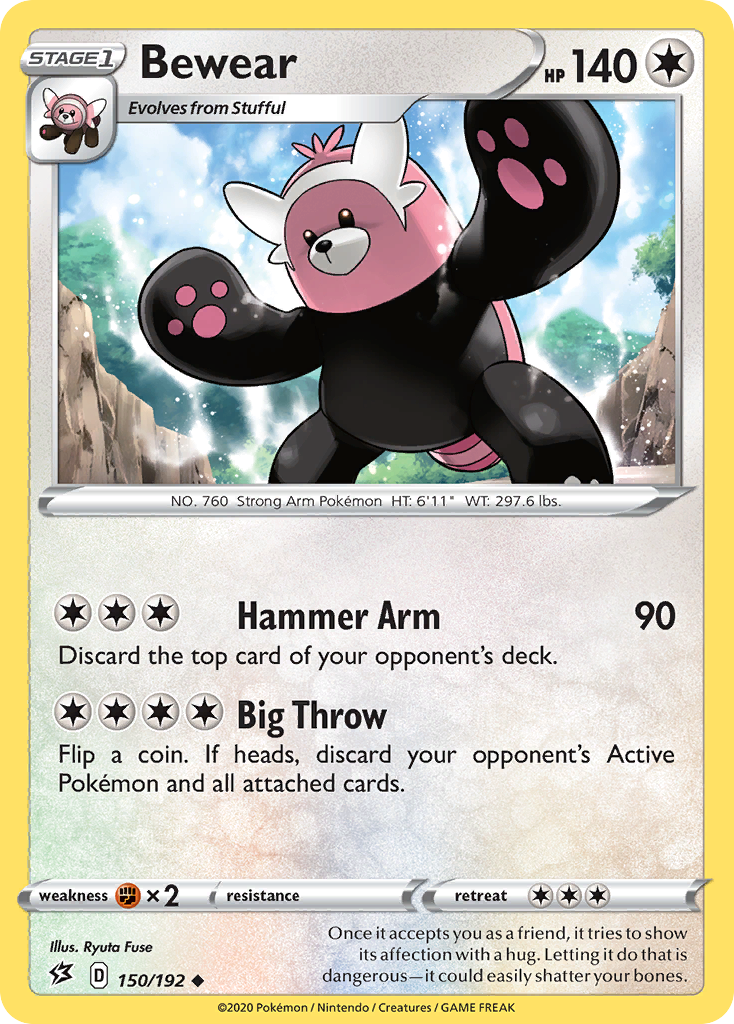 Bewear (150/192) [Sword & Shield: Rebel Clash] Reverse Holofoil