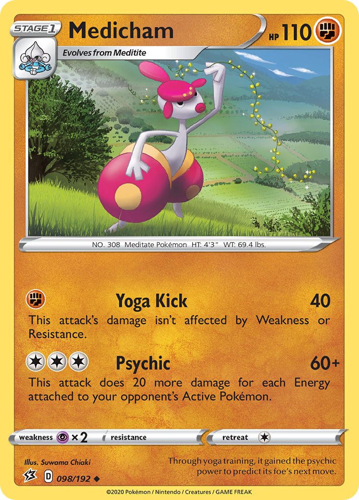 Medicham (098/192) [Sword & Shield: Rebel Clash] Reverse Holofoil