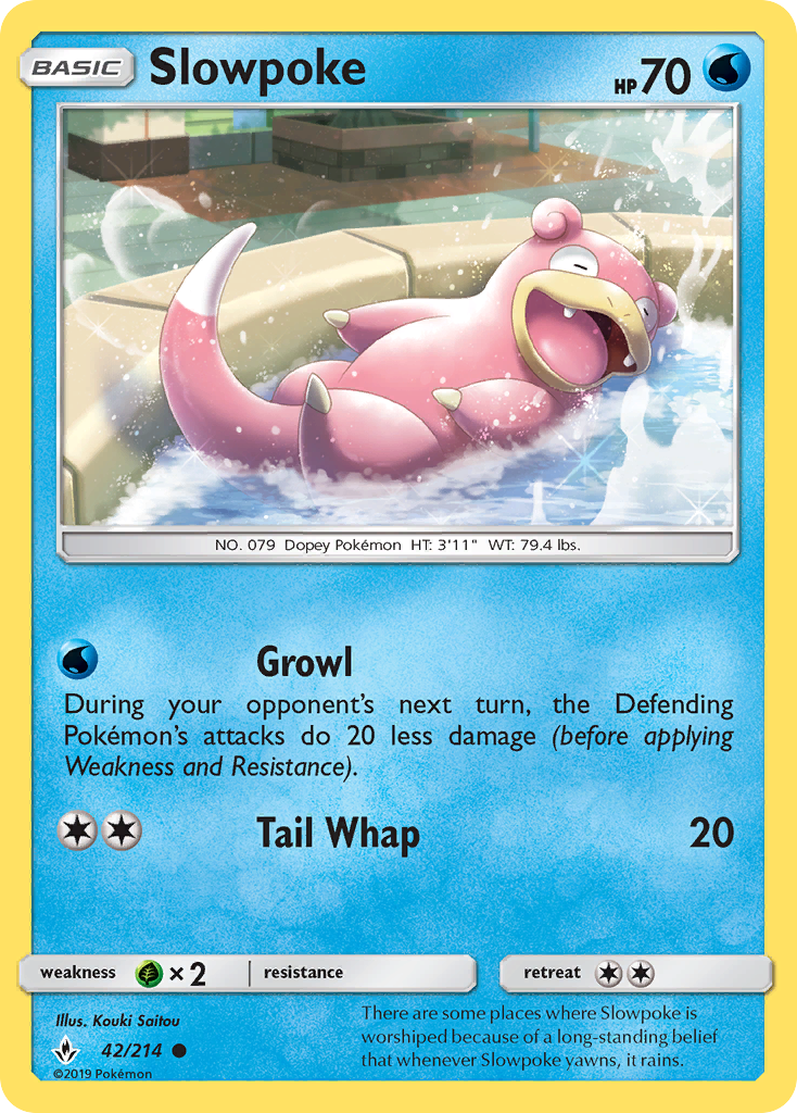 Slowpoke (42/214) [Sun & Moon: Unbroken Bonds] Reverse Holofoil