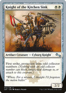 Knight of the Kitchen Sink ("protection from odd collector numbers") [Unstable] Foil