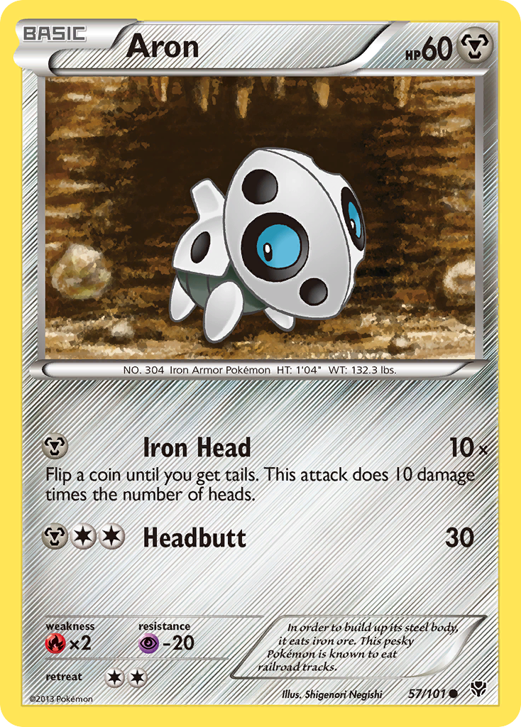 Aron (57/101) [Black & White: Plasma Blast] Reverse Holofoil